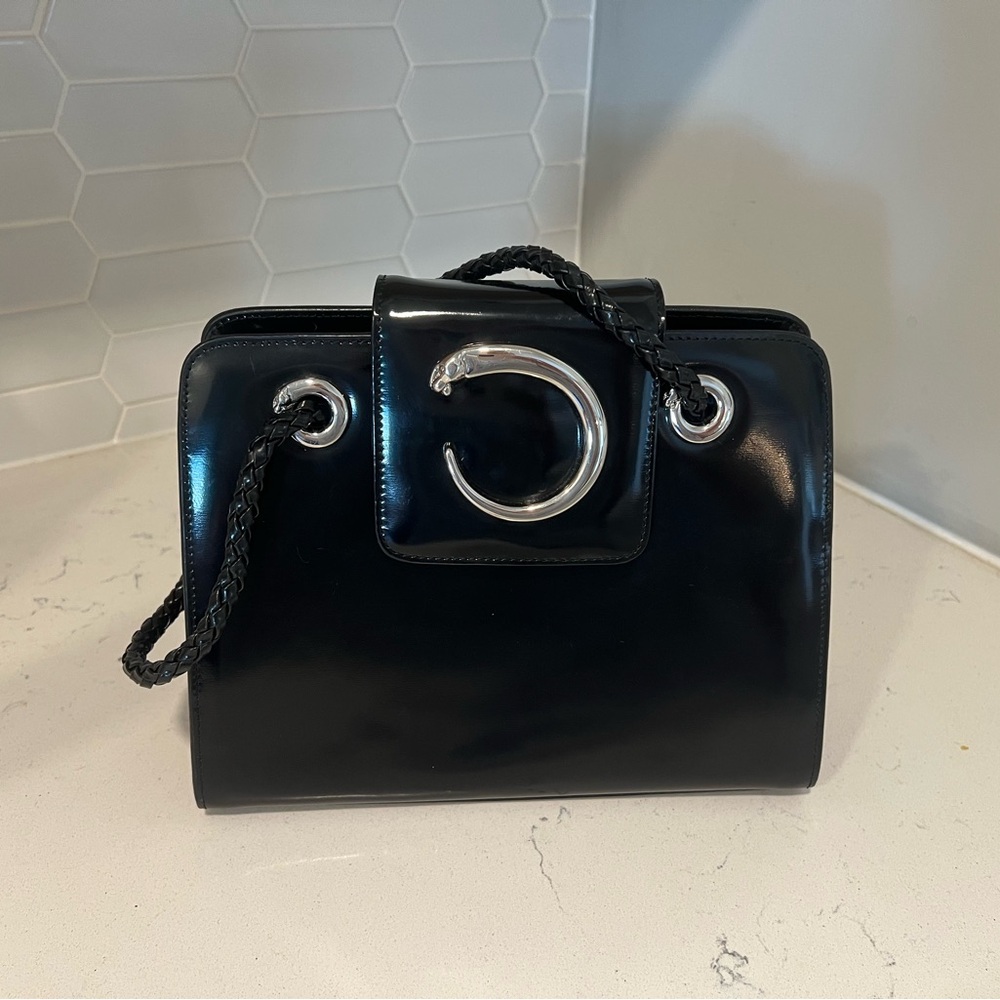 CARTIER PANTHERE LEATHER HANDBAG PURSE AUTHENTIC - Picture 4 of 12